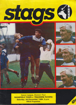Mansfield Town v Tranmere Rovers Match Programme 1984-11-03